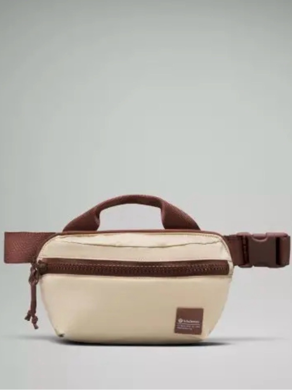 Lululemon Cream and BrownWaist Bag - Casual Crossbody Belt Pack